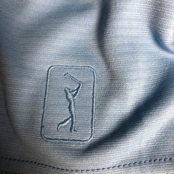 PGA Tour Blue Polo Shirt Mens Size XL Moisture Wicking Sun Protection NEW - Picture 6 of 7